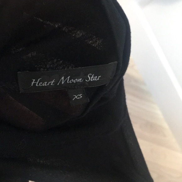 Rampage Heart Moon Star Long Sleeve Sheer Top - Picture 7 of 7